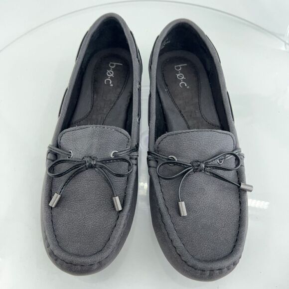 Born BOC Women's Carolann Loafer Sz7 Flat Slip On Boat Shoe Moc Toe Black Vegan - Picture 6 of 13